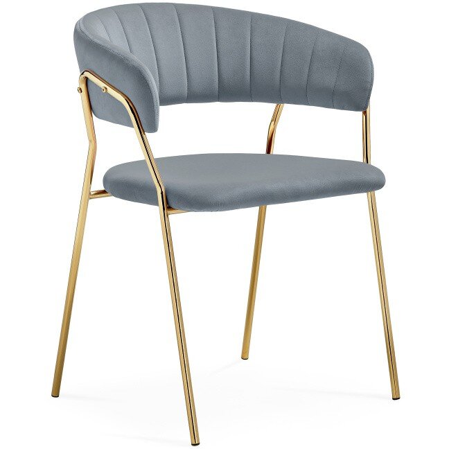 Стул на металлокаркасе Kamelia 1 gray / gold Стул на металлокаркасе Kamelia 1 gray / gold