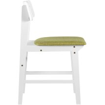 Комплект из двух стульев Stool Group ODEN WHITE оливковый мягкое сиденье из ткани