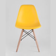 Стул Stool Group DSW желтый, литой полипропилен, стальной каркас, массив бука