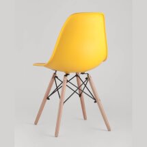 Стул Stool Group DSW желтый, литой полипропилен, стальной каркас, массив бука
