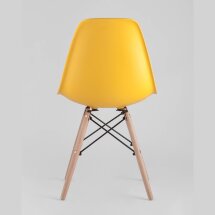 Стул Stool Group DSW желтый, литой полипропилен, стальной каркас, массив бука
