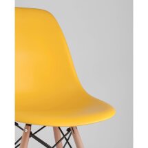 Стул Stool Group DSW желтый, литой полипропилен, стальной каркас, массив бука