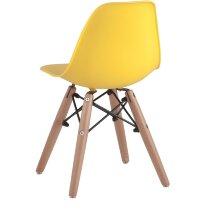 Стул Stool Group DSW желтый, литой полипропилен, стальной каркас, массив бука