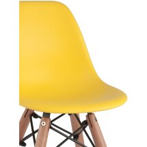 Стул Stool Group DSW желтый, литой полипропилен, стальной каркас, массив бука
