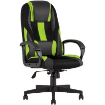 Кресло игровое TopChairs ST-CYBER 9 черный/зеленый