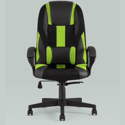 Кресло игровое TopChairs ST-CYBER 9 черный/зеленый 