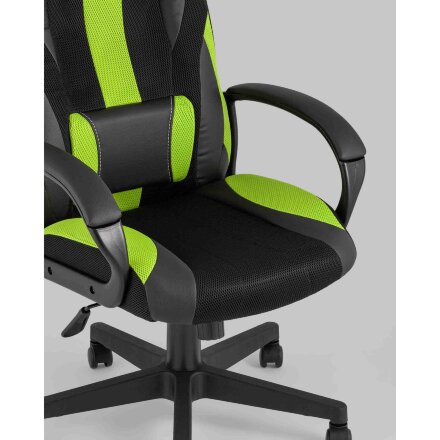 Кресло игровое TopChairs ST-CYBER 9 черный/зеленый 