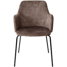 Стул AMARETTO VBP208 античный серо-бежевый/ черный каркас, М-City