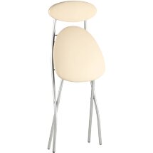 Стул складной Stool Group М8-01 Компакт Слоновая кость, металлический каркас, кожа PVC