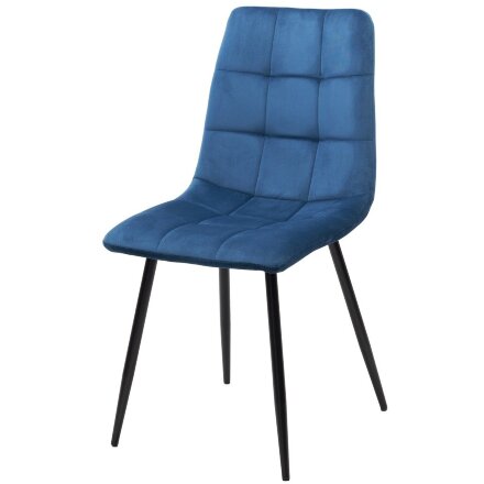 Стул BARI UF910-18 NAVY BLUE, велюр / черный каркас М-City 