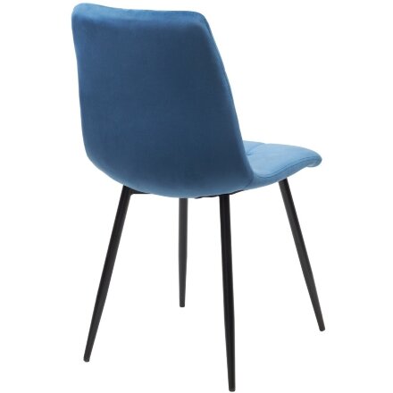 Стул BARI UF910-18 NAVY BLUE, велюр / черный каркас М-City 