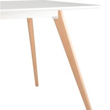 Стол Stool Group FRANK 120*80 Белый, столешница сплошная, массивные деревянные ножки