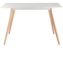 Стол Stool Group FRANK 120*80 Белый, столешница сплошная, массивные деревянные ножки