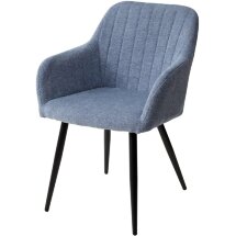 Стул BRANDY WZ2042-16 бледно-васильковый фактурный велюр/ черный каркас М-City