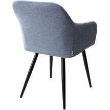 Стул BRANDY WZ2042-16 бледно-васильковый фактурный велюр/ черный каркас М-City