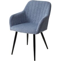 Стул BRANDY WZ2042-16 бледно-васильковый фактурный велюр/ черный каркас М-City