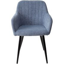 Стул BRANDY WZ2042-16 бледно-васильковый фактурный велюр/ черный каркас М-City