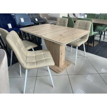 Стул CHILLI RU-16 бежевый винтаж, PU/ белый каркас М-City
