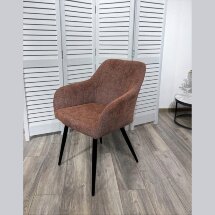 Стул BRANDY WZ2042-08 бронзовый фактурный велюр/ черный каркас М-City