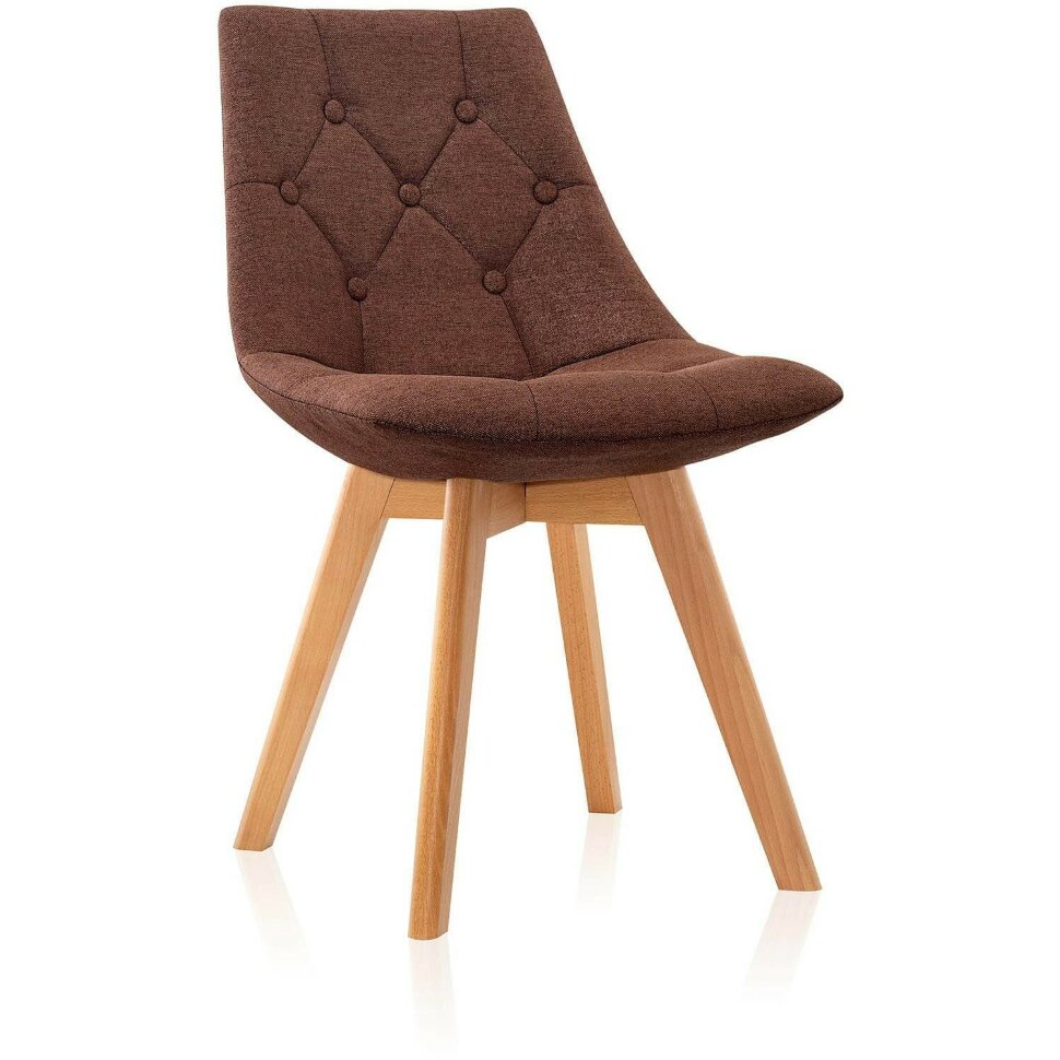 Стул Stool Group Milan, коричневый обивка ткань ножки массив дерева Стул Stool Group Milan, коричневый обивка ткань ножки массив дерева