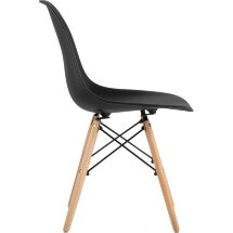 Стул Stool Group DSW черный, литой полипропилен, стальной каркас, массив бука