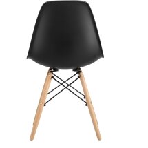 Стул Stool Group DSW черный, литой полипропилен, стальной каркас, массив бука