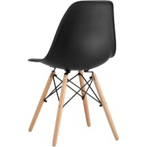 Стул Stool Group DSW черный, литой полипропилен, стальной каркас, массив бука