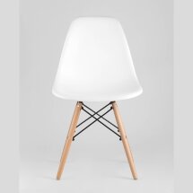 Стул Stool Group Eames DSW белый пластиковый, ножки массив бука