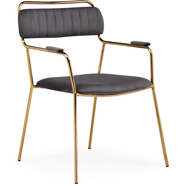 Стул на металлокаркасе Aspen dark gray / gold Стул на металлокаркасе Aspen dark gray / gold