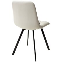 Стул CHILLI SQUARE HK017-01 светло-бежевый, PU/ черный каркас М-City