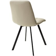 Стул CHILLI SQUARE HK017-02 серо-бежевый, PU/ черный каркас М-City
