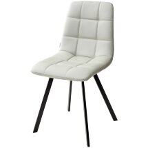 Стул CHILLI SQUARE HK017-03 светло-серый, PU/ черный каркас М-City