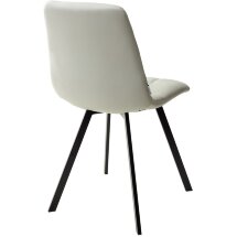 Стул CHILLI SQUARE HK017-03 светло-серый, PU/ черный каркас М-City