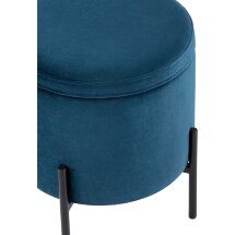 Пуф Stool Group Грейс с ящиком велюр синий